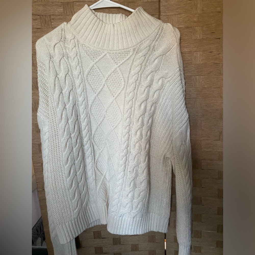 Ivory / cream cable knit sweater